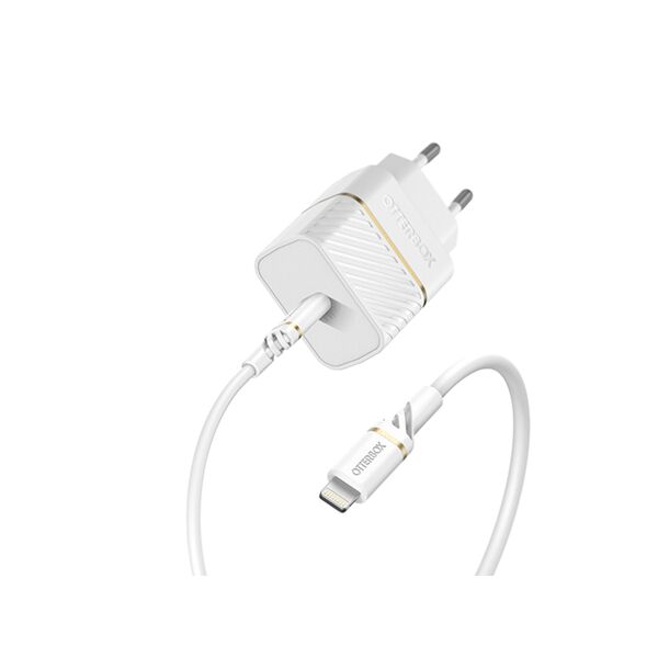 Caricatore da muro Usb-C 20w + Cavo Usb-C-Lighting 1m - Bianco