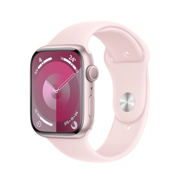 Apple Watch Series 9 GPS Cassa in Alluminio Rosa con Cinturino Sport Rosa Confetto - S/M