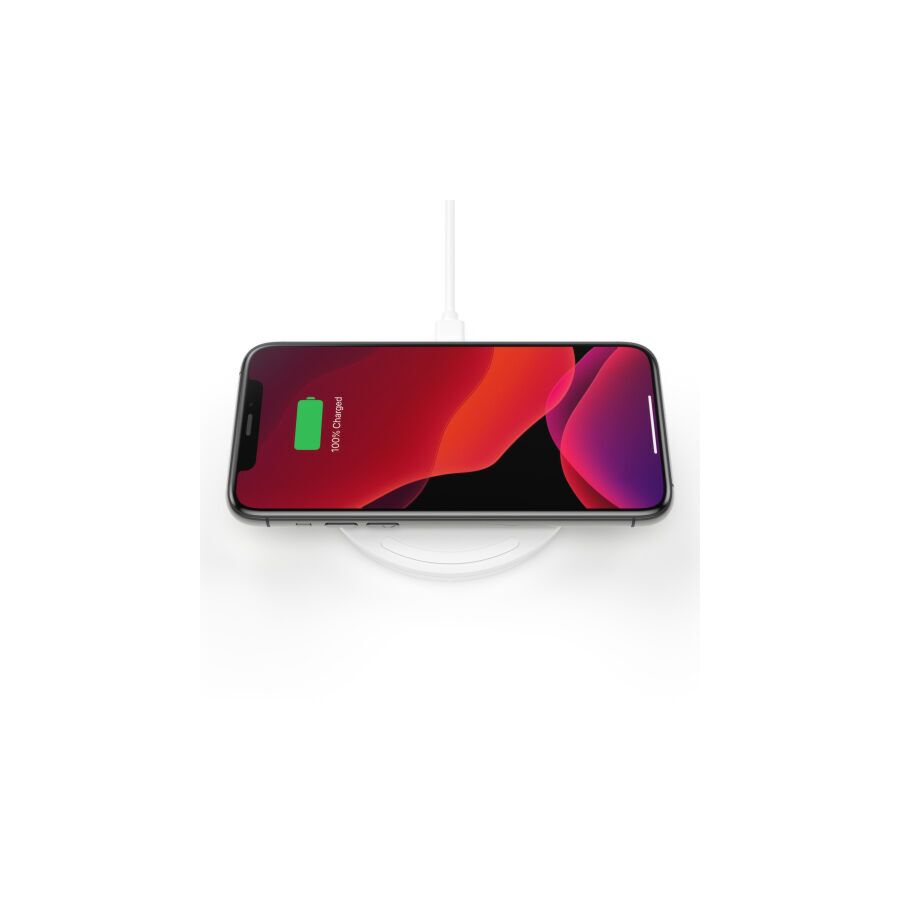 Tappetino di Ricarica Wireless da 10W con caricabatteria da parete Quick Charge 3.0 e Cavo BOOST↑CHARGE - Bianco