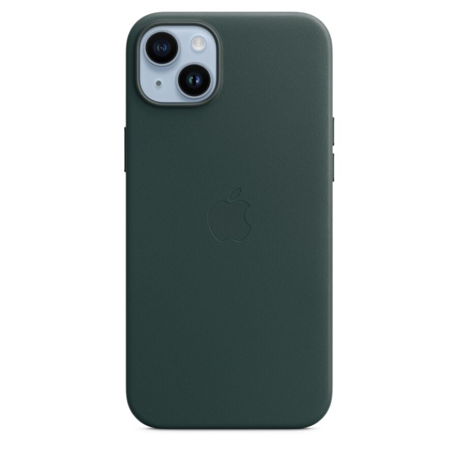 Custodia MagSafe in pelle per iPhone 14 Plus - Verde Foresta
