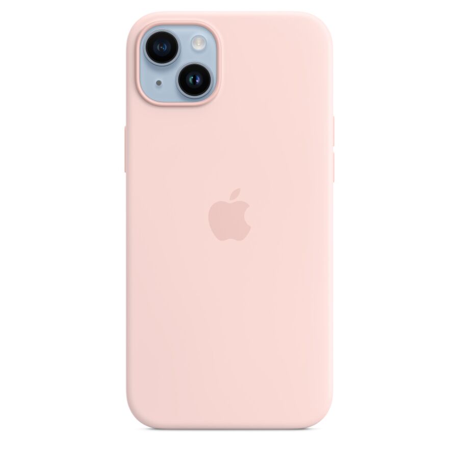 Custodia MagSafe in silicone per iPhone 14 Plus- Rosa creta