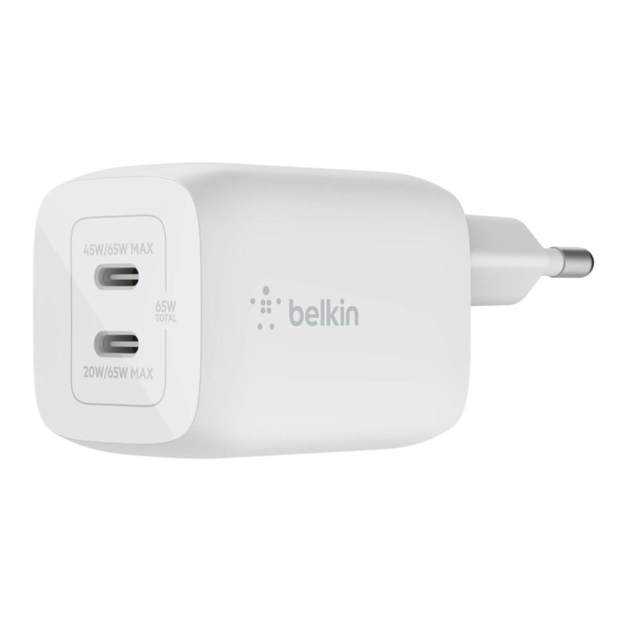Doppio caricabatteria da parete GaN USB-C con PPS da 65 W + cavo da USB-C a USB-C