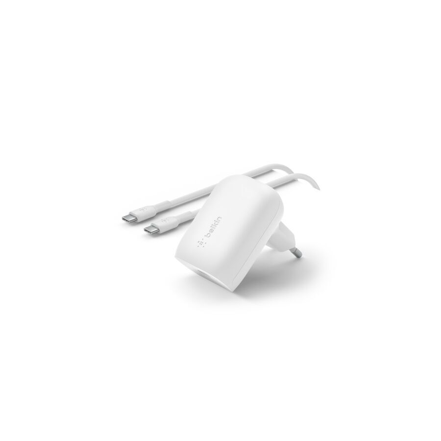 Caricabatterie Da Parete Con Pps Porta Usb-C Pd 30w 1m Pvc C-C - Bianco