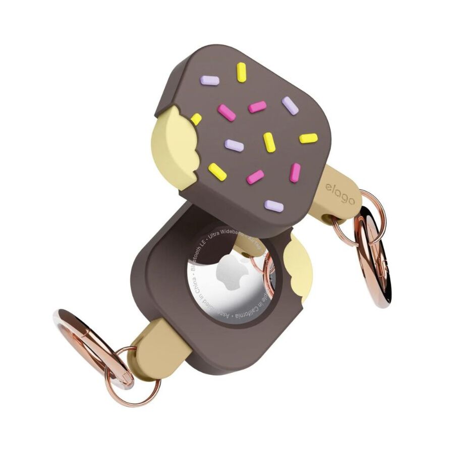 Custodia AirTag Gelato - Marrone