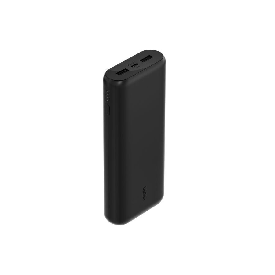 Powerbank 20K compatto con 3 porte e PD da 20W - Nero