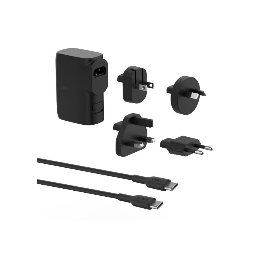 Caricabatteria da muro e da viaggio 25w + 5k Powerbank - Nero