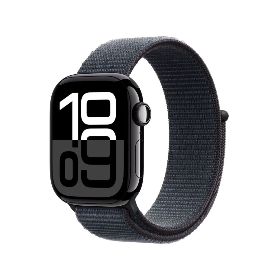 Apple Watch Series 10 GPS + Cellular Cassa in Alluminio Jet Black con Cinturino Sport Loop Nero