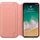 Custodia Folio Apple in pelle per iPhone X - Rosa cipria
