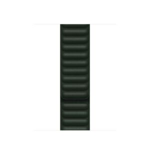 Cinturino a maglie in pelle verde sequoia (41 mm) - M/L