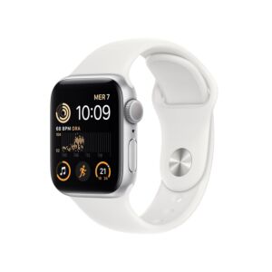 Watch SE GPS - Cassa in Alluminio Argento con Cinturino Sport Bianco - 40mm