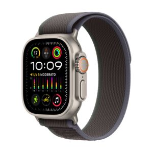 Watch Ultra 2 GPS + Cellular - Cassa 49mm in Titanio con Blu/Nero Trail Loop - S/M
