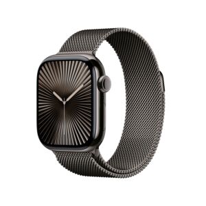 Apple Watch Series 10 GPS + Cellular Cassa in Titanio Ardesia con Cinturino Loop in maglia milanese Ardesia