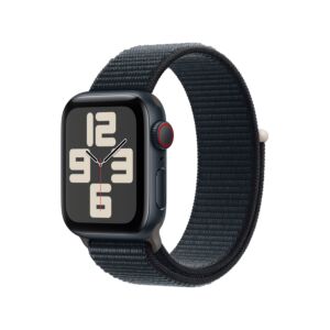Apple Watch SE GPS + Cellular Cassa in Alluminio Mezzanotte con Cinturino Sport Loop Mezzanotte