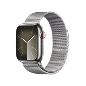 Apple Watch Series 9 GPS + Cellular Cassa in Acciaio inossidabile Argento con Cinturino Sport Loop Milanese